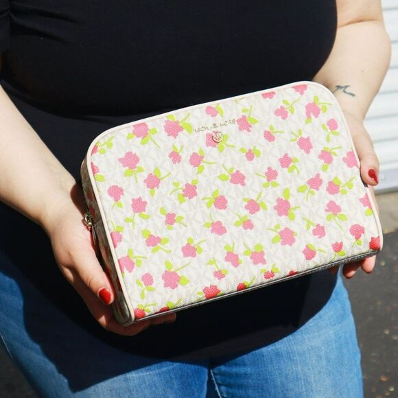 NWT Michael Kors Jet Set Floral Large Travel Organizer Pouch - Picture 3 of 16